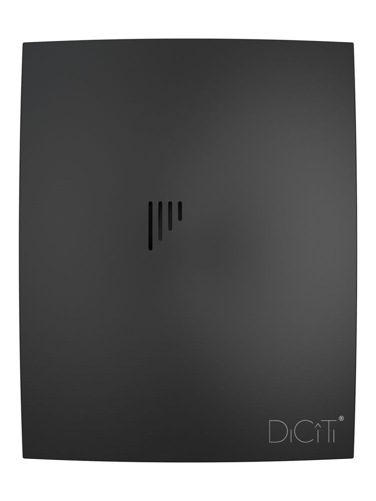  Вентилятор накладной BREEZE D100 обр.клапан Matt black DICITI 
