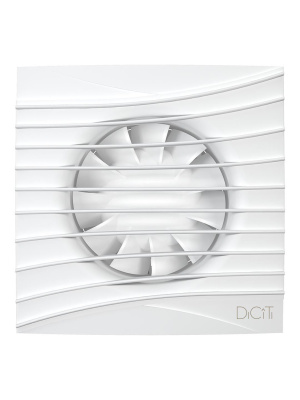 Вентилятор накладной SILENT D100 обр.клапан Matt white DICITI