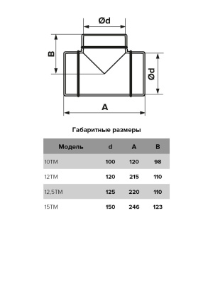 Тройник ТМ D100 окраш.сталь ERA
